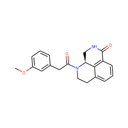 COc1cccc(CC(=O)N2CCc3cccc4c3[C@@H]2CNC4=O)c1 ZINC000045339740