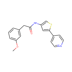 COc1cccc(CC(=O)Nc2csc(-c3ccncc3)c2)c1 ZINC000149669505