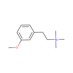 COc1cccc(CC[N+](C)(C)C)c1 ZINC000006068129