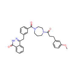 COc1cccc(CCC(=O)N2CCCN(C(=O)c3cccc(Cc4n[nH]c(=O)c5ccccc45)c3)CC2)c1 ZINC000028570542