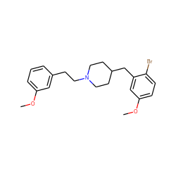 COc1cccc(CCN2CCC(Cc3cc(OC)ccc3Br)CC2)c1 ZINC000145153785