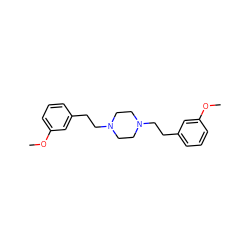 COc1cccc(CCN2CCN(CCc3cccc(OC)c3)CC2)c1 ZINC000022939123