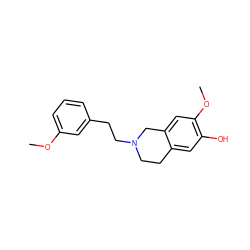 COc1cccc(CCN2CCc3cc(O)c(OC)cc3C2)c1 ZINC000095556297