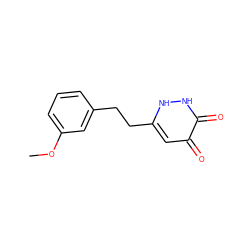 COc1cccc(CCc2cc(=O)c(=O)[nH][nH]2)c1 ZINC000095586377