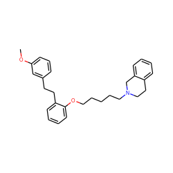 COc1cccc(CCc2ccccc2OCCCCCN2CCc3ccccc3C2)c1 ZINC000042878315