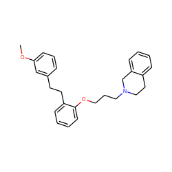COc1cccc(CCc2ccccc2OCCCN2CCc3ccccc3C2)c1 ZINC000040937515