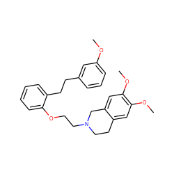COc1cccc(CCc2ccccc2OCCN2CCc3cc(OC)c(OC)cc3C2)c1 ZINC000045495217
