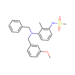 COc1cccc(CN(Cc2ccccc2)c2cccc(NS(C)(=O)=O)c2C)c1 ZINC000026376349