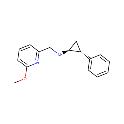 COc1cccc(CN[C@H]2C[C@@H]2c2ccccc2)n1 ZINC000070093493