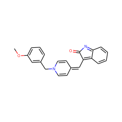 COc1cccc(CN2C=CC(=CC3=c4ccccc4=NC3=O)C=C2)c1 ZINC000377466636