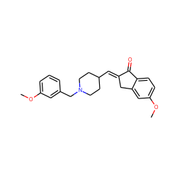 COc1cccc(CN2CCC(/C=C3\Cc4cc(OC)ccc4C3=O)CC2)c1 ZINC000653866602