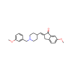 COc1cccc(CN2CCC(/C=C3\Cc4ccc(OC)cc4C3=O)CC2)c1 ZINC000653866657