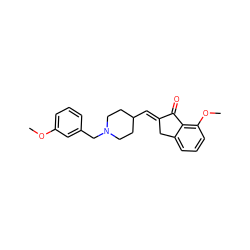 COc1cccc(CN2CCC(/C=C3\Cc4cccc(OC)c4C3=O)CC2)c1 ZINC000653861038