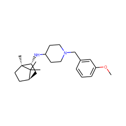 COc1cccc(CN2CCC(N[C@@H]3C[C@H]4CC[C@]3(C)C4(C)C)CC2)c1 ZINC000040899299