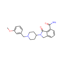 COc1cccc(CN2CCC(N3Cc4cccc(C(N)=O)c4C3=O)CC2)c1 ZINC000117352285