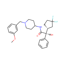 COc1cccc(CN2CCC(NC(=O)[C@](O)(c3ccccc3)[C@@H]3CCC(F)(F)C3)CC2)c1 ZINC000013835841