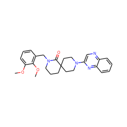 COc1cccc(CN2CCCC3(CCN(c4cnc5ccccc5n4)CC3)C2=O)c1OC ZINC000096173056