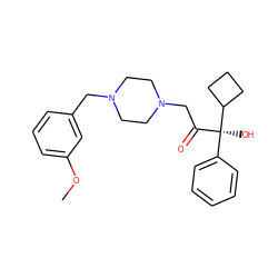 COc1cccc(CN2CCN(CC(=O)[C@](O)(c3ccccc3)C3CCC3)CC2)c1 ZINC000022940372