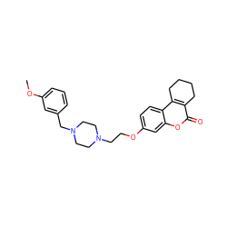 COc1cccc(CN2CCN(CCOc3ccc4c5c(c(=O)oc4c3)CCCC5)CC2)c1 ZINC000222002322