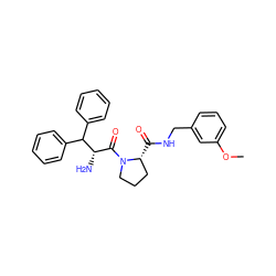 COc1cccc(CNC(=O)[C@@H]2CCCN2C(=O)[C@H](N)C(c2ccccc2)c2ccccc2)c1 ZINC000013779049