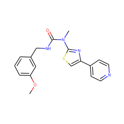 COc1cccc(CNC(=O)N(C)c2nc(-c3ccncc3)cs2)c1 ZINC000165462047