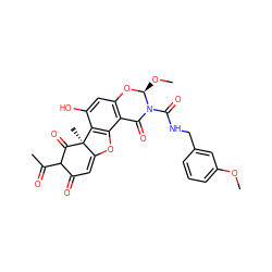 COc1cccc(CNC(=O)N2C(=O)c3c(cc(O)c4c3OC3=CC(=O)C(C(C)=O)C(=O)[C@]34C)O[C@H]2OC)c1 ZINC000049780900