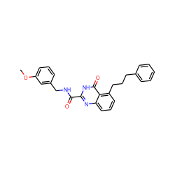 COc1cccc(CNC(=O)c2nc3cccc(CCCc4ccccc4)c3c(=O)[nH]2)c1 ZINC000299840344