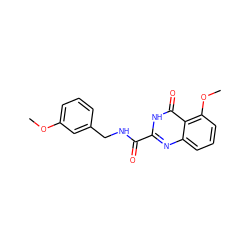 COc1cccc(CNC(=O)c2nc3cccc(OC)c3c(=O)[nH]2)c1 ZINC000204243264