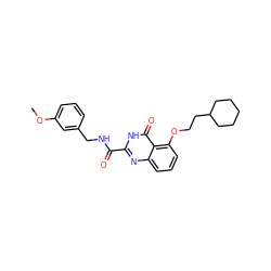 COc1cccc(CNC(=O)c2nc3cccc(OCCC4CCCCC4)c3c(=O)[nH]2)c1 ZINC000149294082