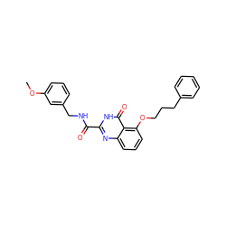 COc1cccc(CNC(=O)c2nc3cccc(OCCCc4ccccc4)c3c(=O)[nH]2)c1 ZINC000149643133