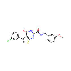 COc1cccc(CNC(=O)c2nc3scc(-c4cccc(Cl)c4)c3c(=O)[nH]2)c1 ZINC001772648468