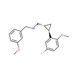 COc1cccc(CNC[C@@H]2C[C@H]2c2cc(F)ccc2OC)c1 ZINC001772627731