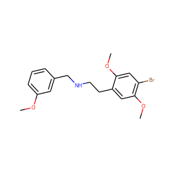 COc1cccc(CNCCc2cc(OC)c(Br)cc2OC)c1 ZINC000473108551