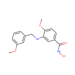 COc1cccc(CNc2cc(C(=O)NO)ccc2OC)c1 ZINC001772655308