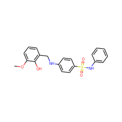 COc1cccc(CNc2ccc(S(=O)(=O)Nc3ccccc3)cc2)c1O ZINC000103266517