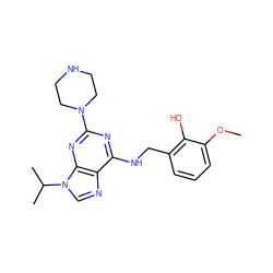 COc1cccc(CNc2nc(N3CCNCC3)nc3c2ncn3C(C)C)c1O ZINC000095601922