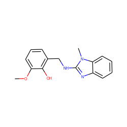 COc1cccc(CNc2nc3ccccc3n2C)c1O ZINC000000111513