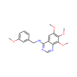 COc1cccc(CNc2ncnc3c(OC)c(OC)c(OC)cc23)c1 ZINC000013834080