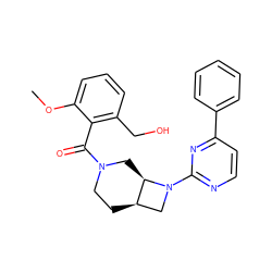 COc1cccc(CO)c1C(=O)N1CC[C@@H]2CN(c3nccc(-c4ccccc4)n3)[C@@H]2C1 ZINC000169701339