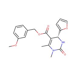 COc1cccc(COC(=O)C2=C(C)N(C)C(=O)N[C@H]2c2ccco2)c1 ZINC000095587169