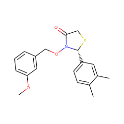 COc1cccc(CON2C(=O)CS[C@@H]2c2ccc(C)c(C)c2)c1 ZINC000038149953