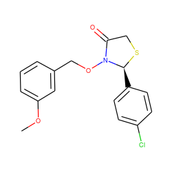 COc1cccc(CON2C(=O)CS[C@H]2c2ccc(Cl)cc2)c1 ZINC000038149949