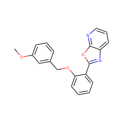 COc1cccc(COc2ccccc2-c2nc3cccnc3o2)c1 ZINC001772602550