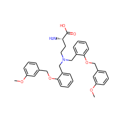 COc1cccc(COc2ccccc2CN(CC[C@H](N)C(=O)O)Cc2ccccc2OCc2cccc(OC)c2)c1 ZINC000653760824