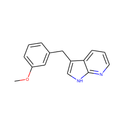 COc1cccc(Cc2c[nH]c3ncccc23)c1 ZINC000024971421