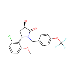 COc1cccc(Cl)c1[C@@H]1C[C@@H](O)C(=O)N1Cc1ccc(OC(F)(F)F)cc1 ZINC000167357370