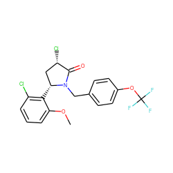 COc1cccc(Cl)c1[C@@H]1C[C@H](Cl)C(=O)N1Cc1ccc(OC(F)(F)F)cc1 ZINC000166993803