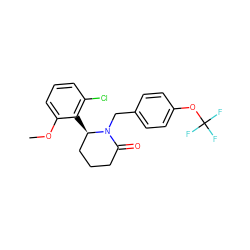 COc1cccc(Cl)c1[C@@H]1CCCC(=O)N1Cc1ccc(OC(F)(F)F)cc1 ZINC000103270533