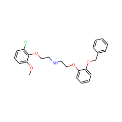 COc1cccc(Cl)c1OCCNCCOc1ccccc1OCc1ccccc1 ZINC000064417048