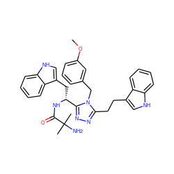 COc1cccc(Cn2c(CCc3c[nH]c4ccccc34)nnc2[C@@H](Cc2c[nH]c3ccccc23)NC(=O)C(C)(C)N)c1 ZINC000036349242